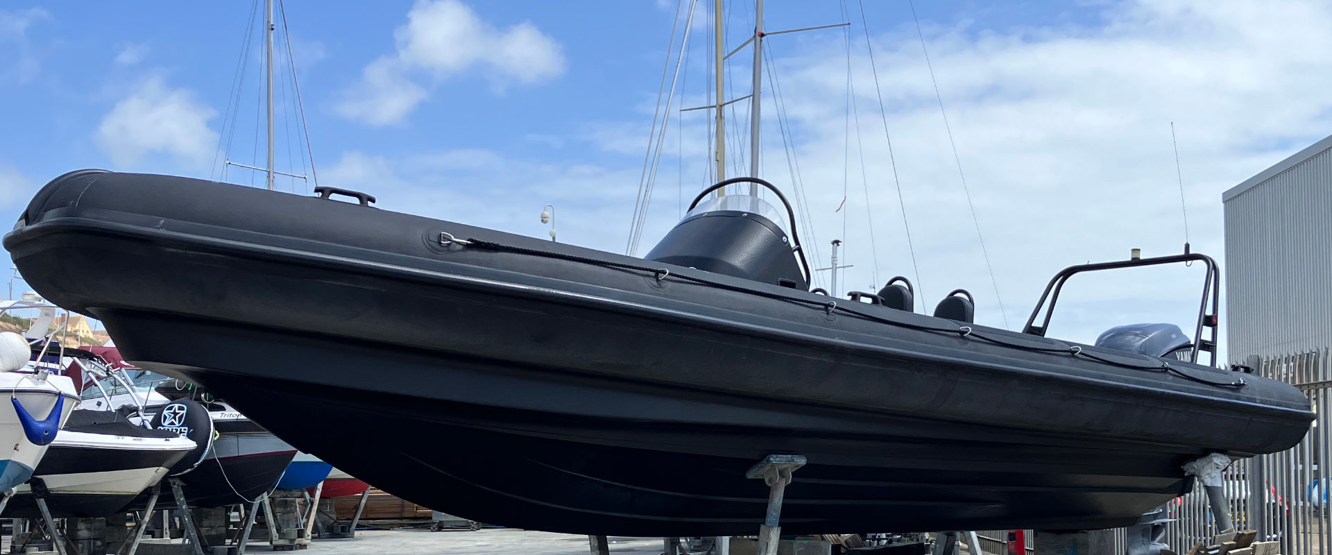 boa pictured in the boat yard 