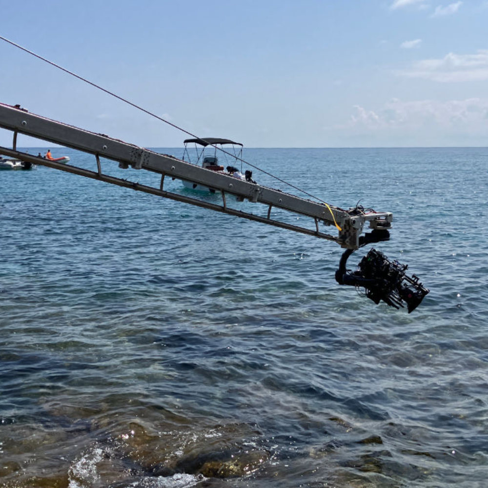 image shows a camera for a vehicle tracking powerboat 